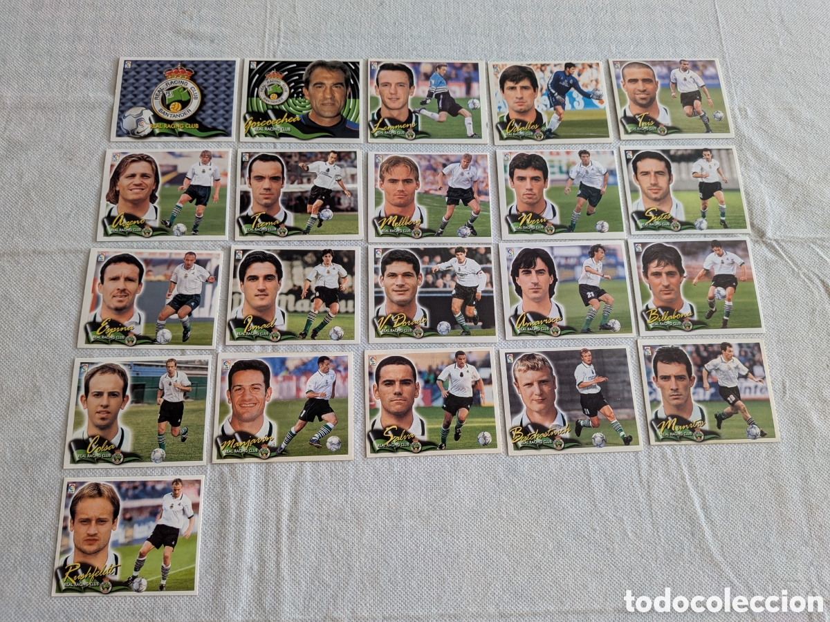 Football Stickers: Racing de Santander- Ediciones Este 2000-2001, 00-01 - 21 cromos diferentes, nunca pegados
