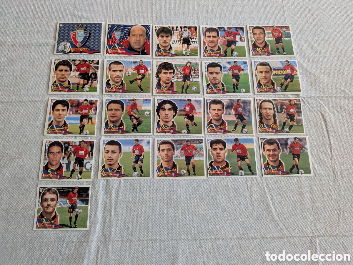 Football Stickers: Osasuna - Ediciones Este 2000-2001, 00-01 - 21 cromos diferentes, nunca pegados