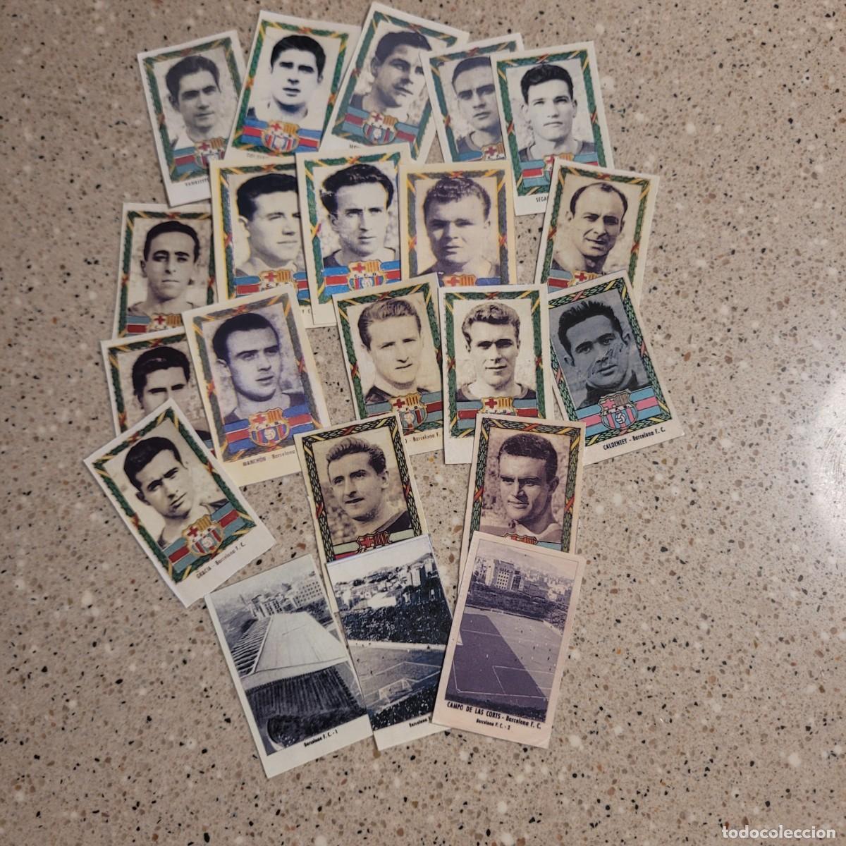 Cromos de f&uacute;tbol: EQUIPO DEL BARCELONA COMPLETO, FUTBOL RUIZ ROMERO 1954 LEER COMENTARIOS