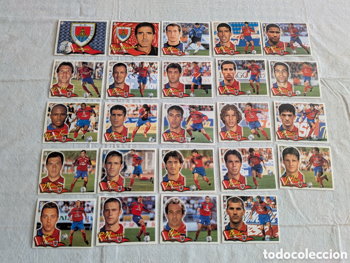 Football Stickers: Numancia - Ediciones Este 2000-2001, 00-01 - 24 cromos diferentes, nunca pegados