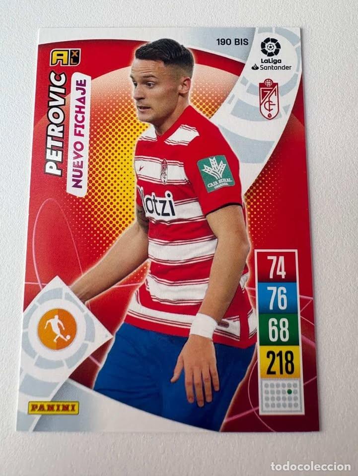 Cromos de f&uacute;tbol: Carta Petrovic Nuevo Fichaje Granada 190bis Adrenalyn 2021-22