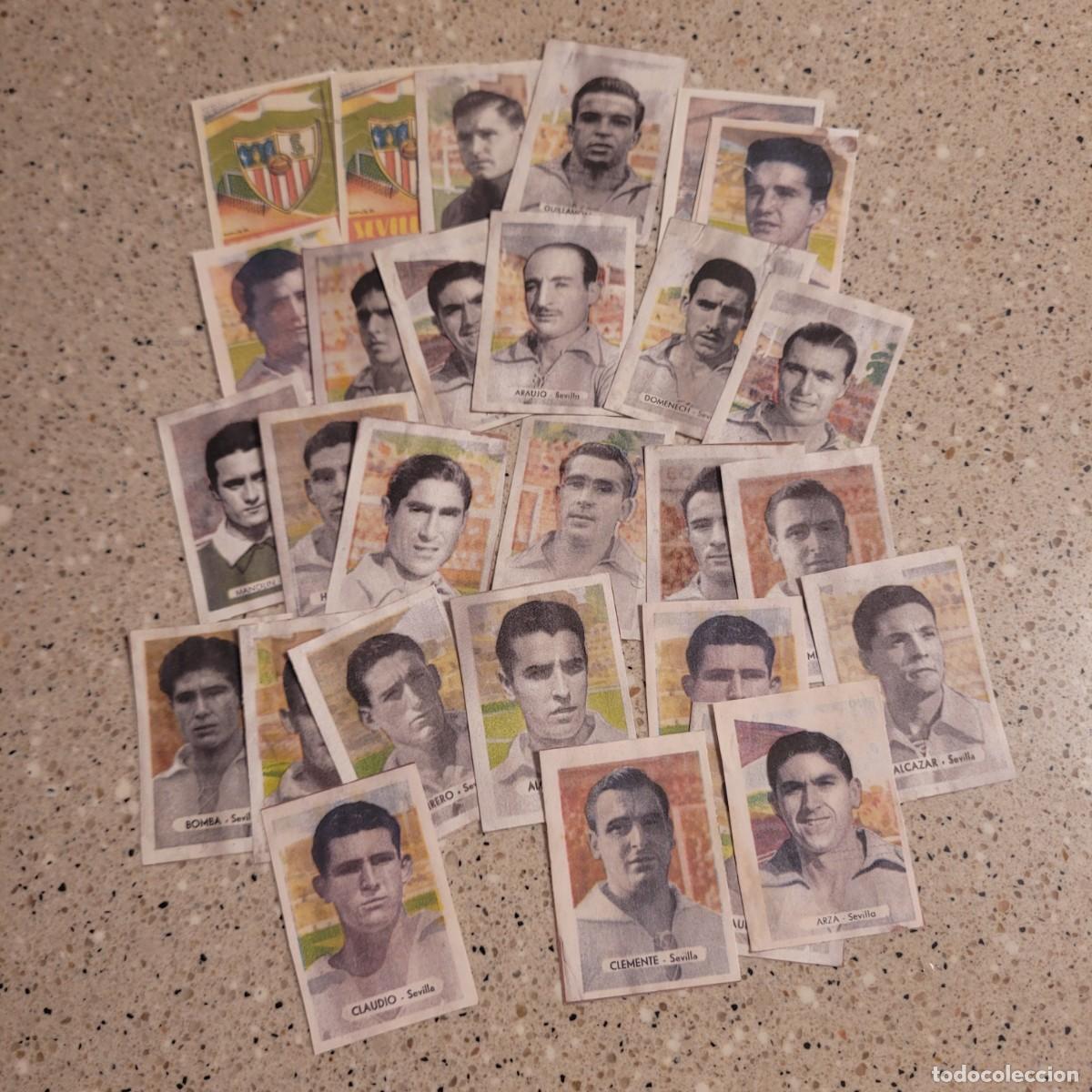 Cromos de f&uacute;tbol: EQUIPO DEL SEVILLA COMPLETO, RUIZ ROMERO 1951-52 LEER COMENTARIOS