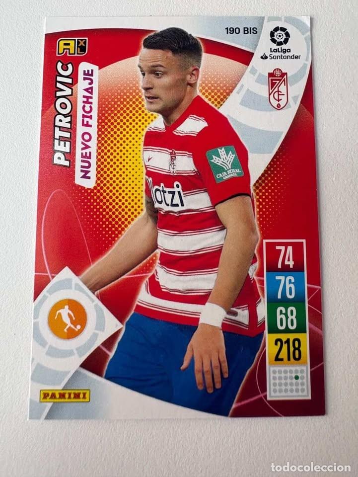 Cromos de f&uacute;tbol: Carta Petrovic Nuevo Fichaje Granada 190bis Adrenalyn 2021-22