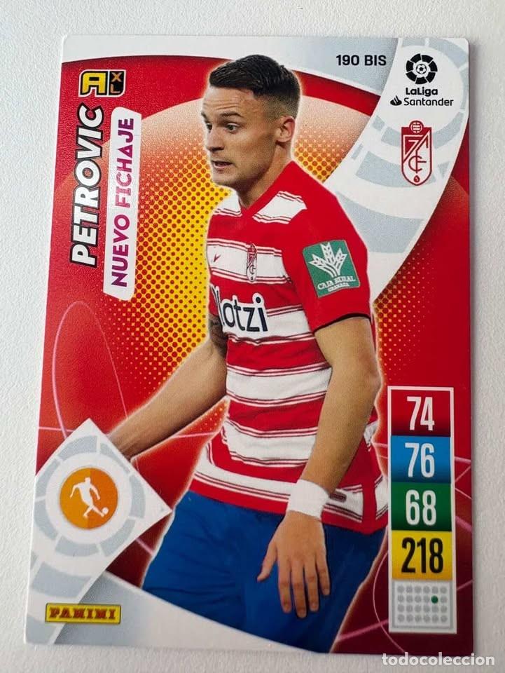 Cromos de f&uacute;tbol: Carta Petrovic Nuevo Fichaje Granada 190bis Adrenalyn 2021-22