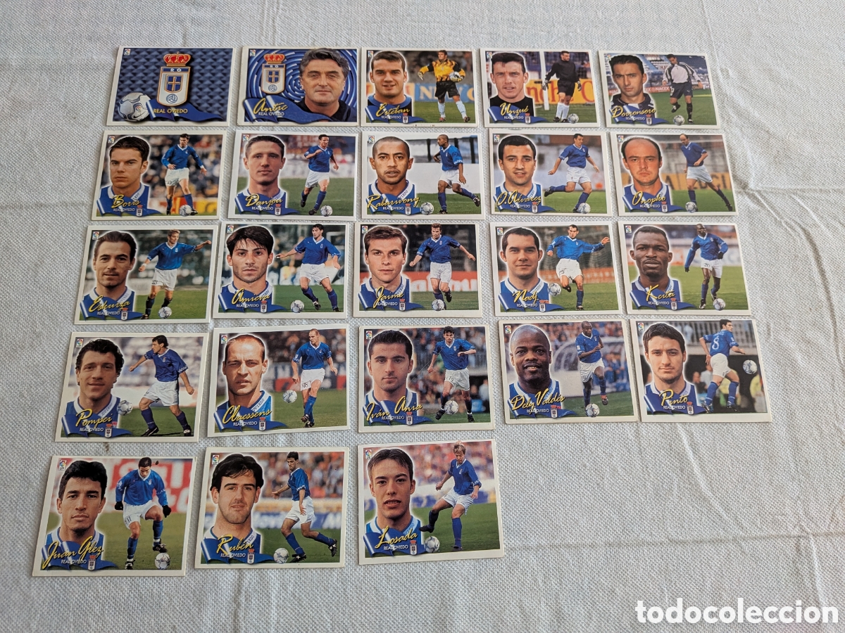 Football Stickers: Oviedo - Ediciones Este 2000-2001, 00-01 - 23 cromos diferentes, nunca pegados
