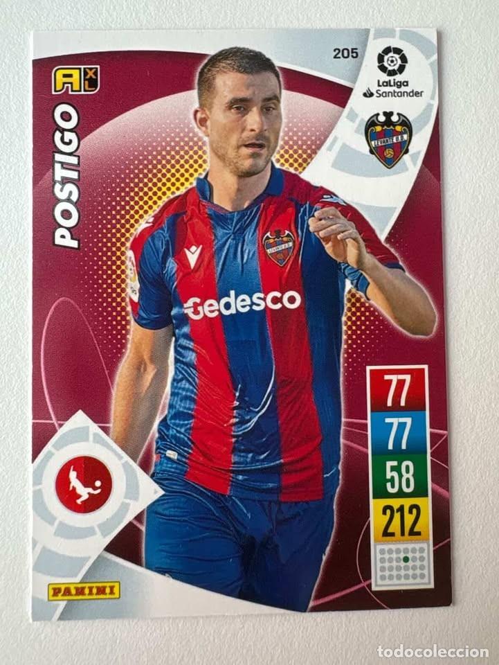 Cromos de f&uacute;tbol: Carta Postigo Levante 205 Adrenalyn 2021-22
