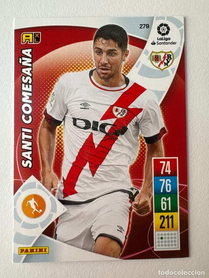 Cromos de f&uacute;tbol: Carta Santi Comesa&ntilde;a Rayo Vallecano 279 Adrenalyn 2021-22