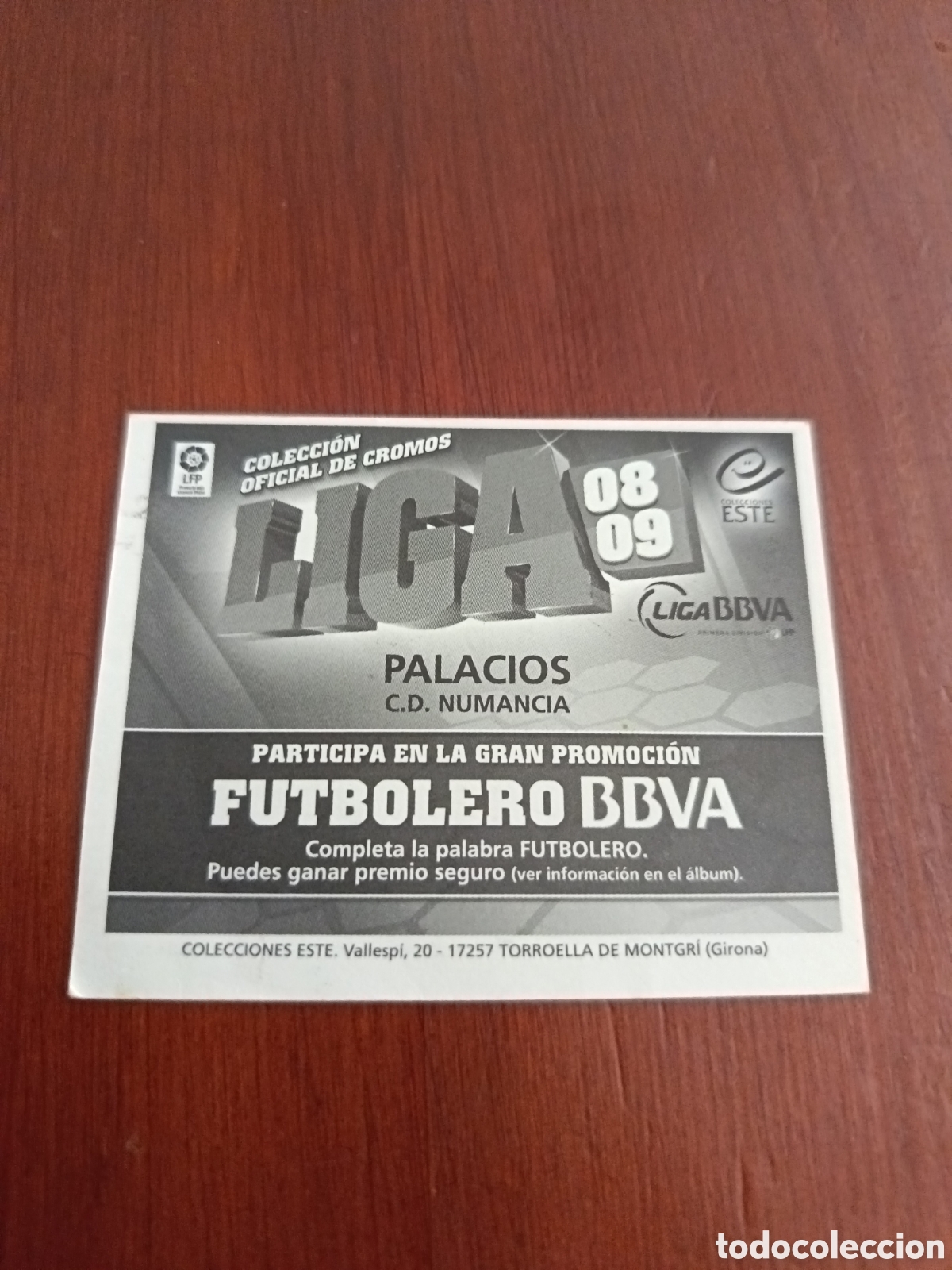 Cromos de f&uacute;tbol: Palacios C. D. Numancia - Foto 2