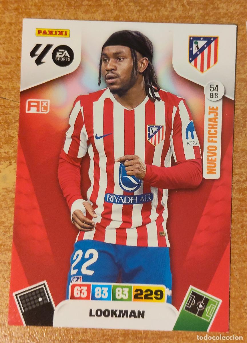 Cromos de f&uacute;tbol: L3 LOOKMAN ATLETICO DE MADRID 54 BIS NUEVO FICHAJE ADRENALYN XL LIGA 2025/2026 25 26 PANINI