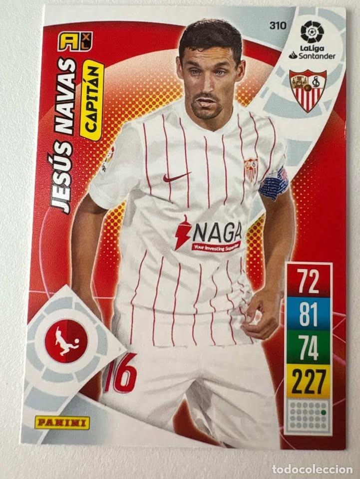 Cromos de f&uacute;tbol: Carta Jes&uacute;s Navas Sevilla 310 Adrenalyn 2021-22