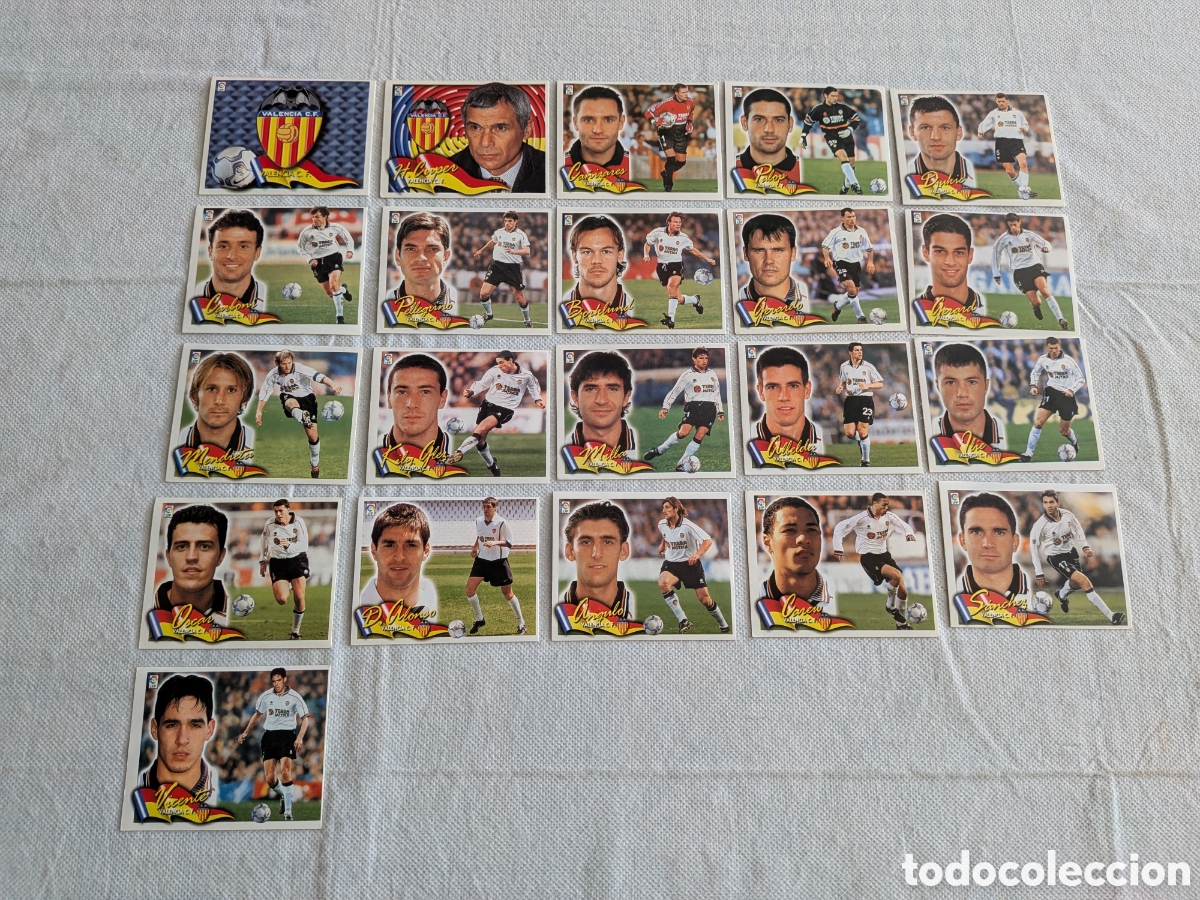 Cartes &agrave; collectionner de Football: Valencia - Ediciones Este 2000-2001, 00-01 - 21 cromos diferentes, nunca pegados