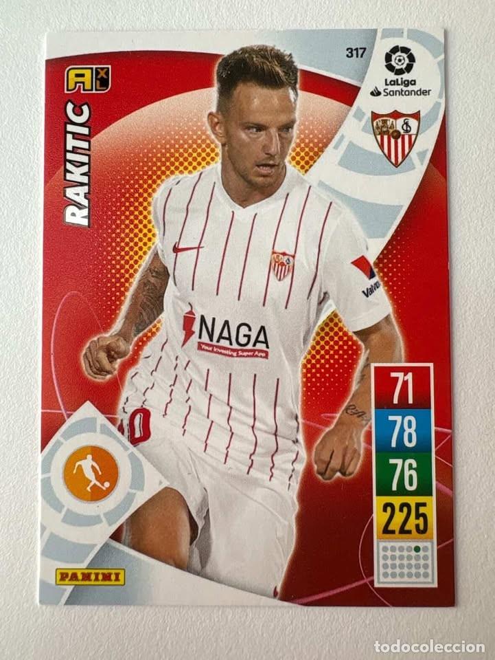 Cromos de f&uacute;tbol: Carta Rakitic Sevilla 317 Adrenalyn 2021-22
