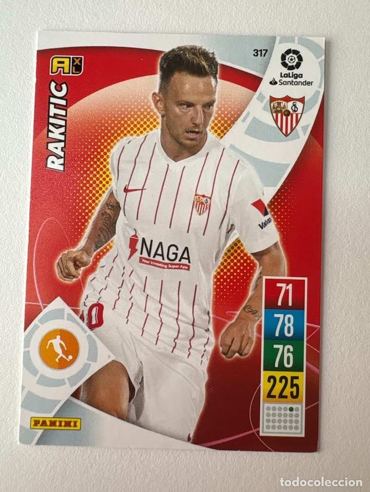 Cromos de f&uacute;tbol: Carta Rakitic Sevilla 317 Adrenalyn 2021-22