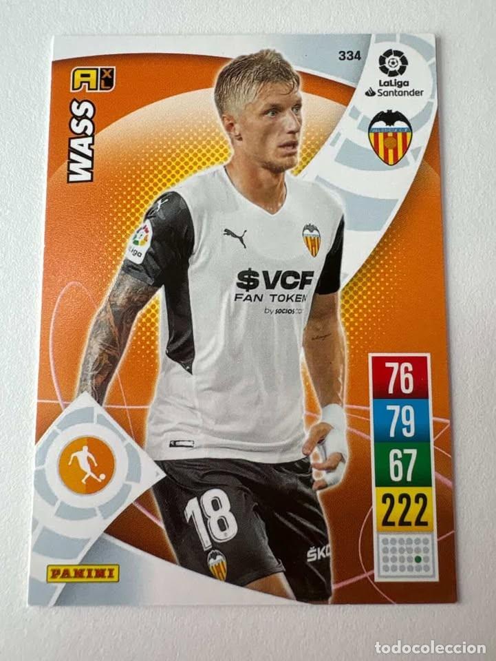 Figurine di Calcio: Carta Wass Valencia 334 Adrenalyn 2021-22