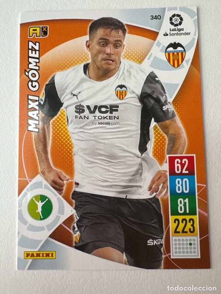 Figurine di Calcio: Carta Maxi G&oacute;mez Valencia 340 Adrenalyn 2021-22
