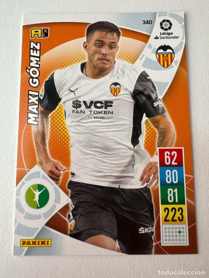Football Stickers: Carta Maxi G&oacute;mez Valencia 340 Adrenalyn 2021-22