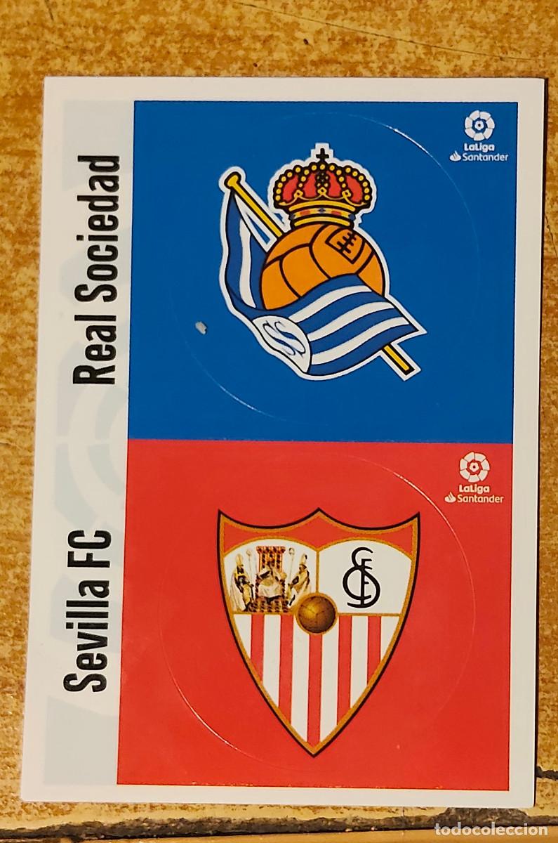 Football Stickers: EDICIONES ESTE 2020-2021 20 21 REAL SOCIEDAD/SEVILLA (ESCUDOS) SIN PEGAR
