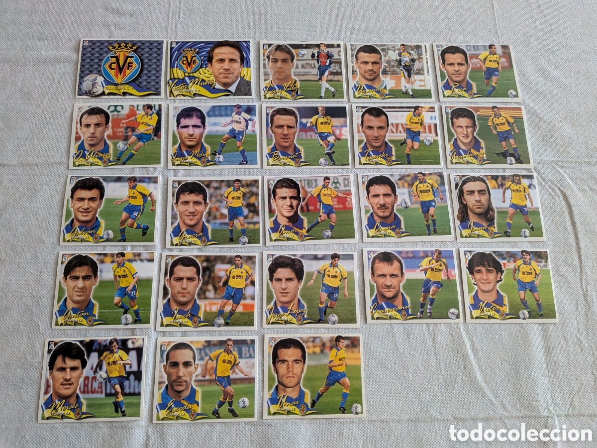 Figurine di Calcio: Villarreal - Ediciones Este 2000-2001, 00-01 - 23 cromos diferentes, nunca pegados