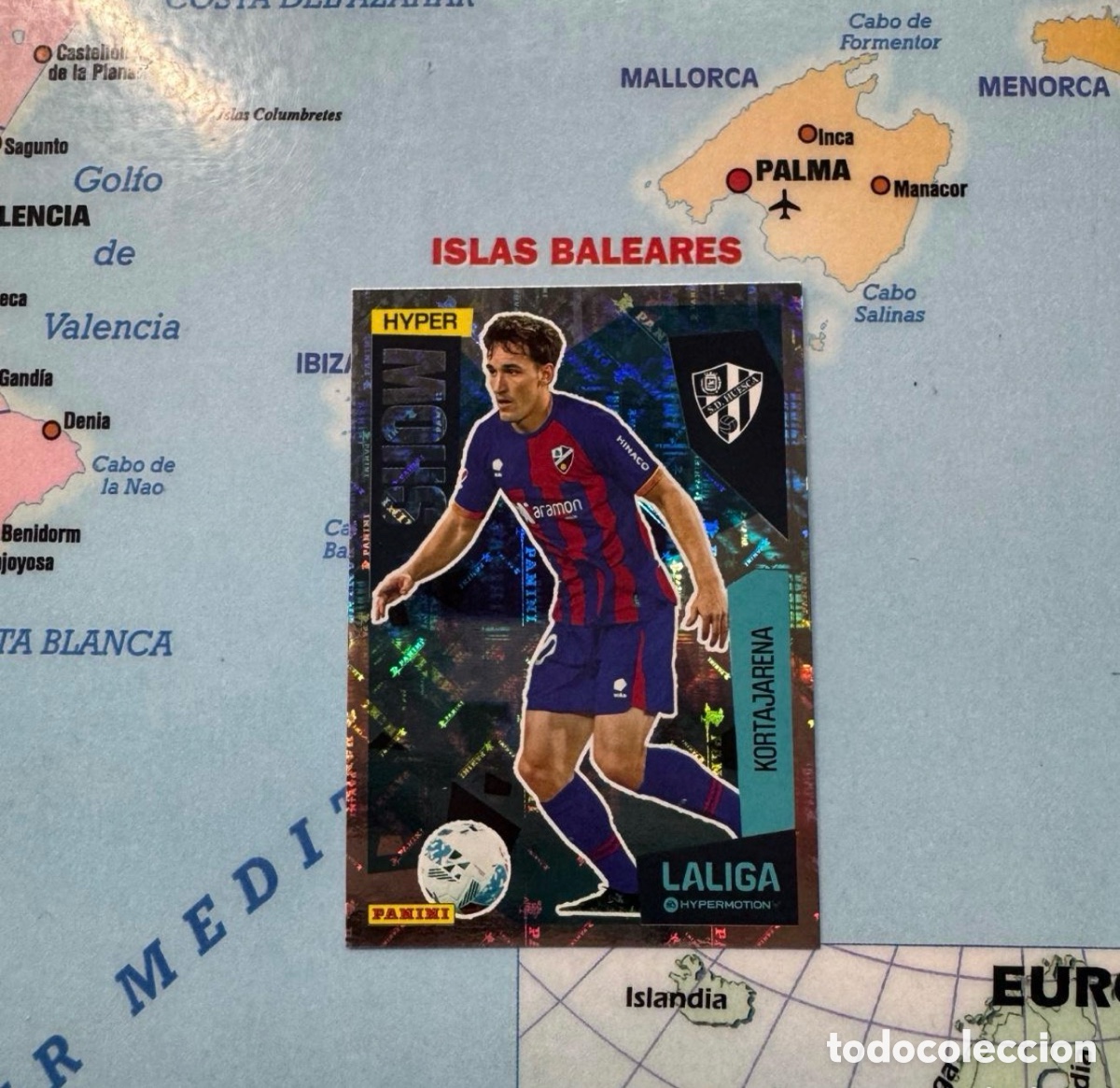 Cromos de f&uacute;tbol: Kortajarena Hyper show n&uacute;mero 428 del Huesca cromo liga Hypermotion 25-26 2025-2026