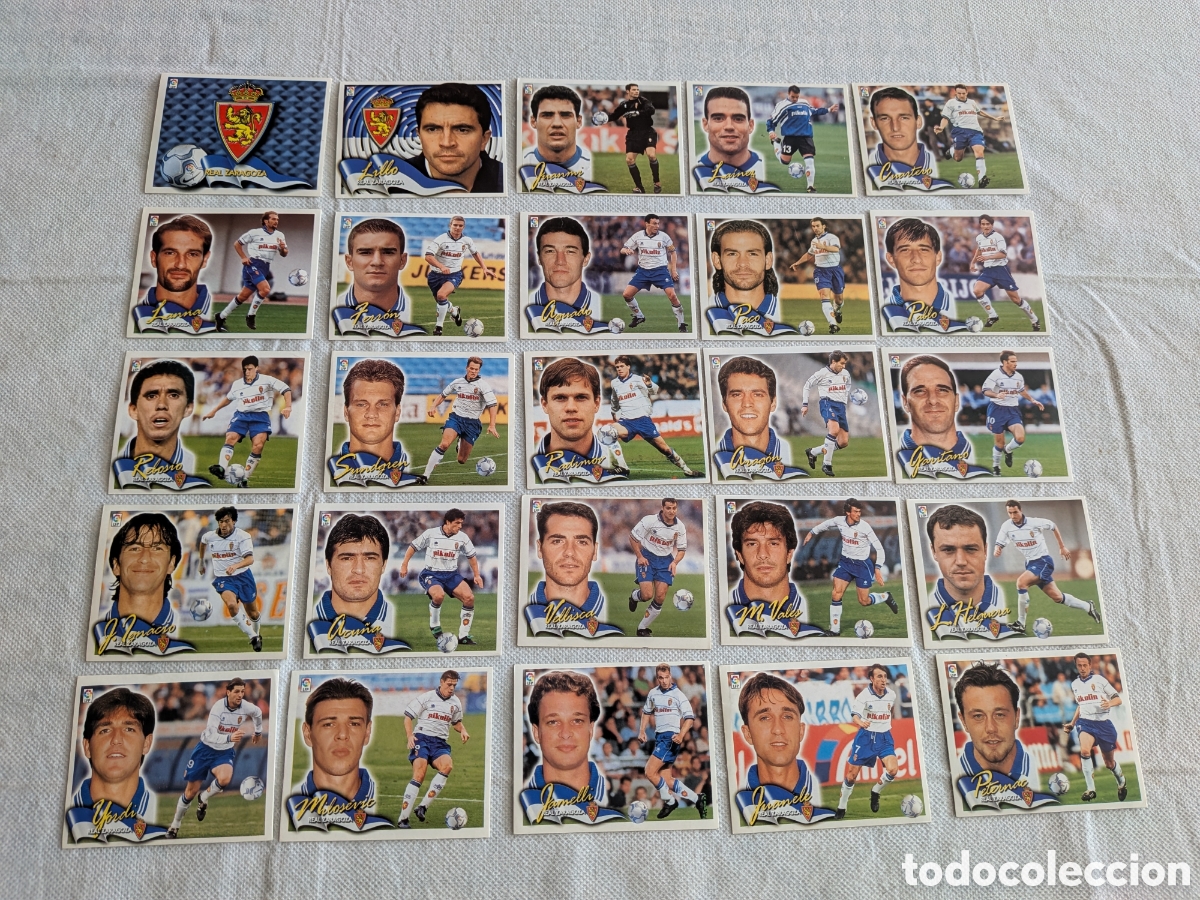 Football Stickers: Zaragoza - Ediciones Este 2000-2001, 00-01 - 25 cromos diferentes, nunca pegados