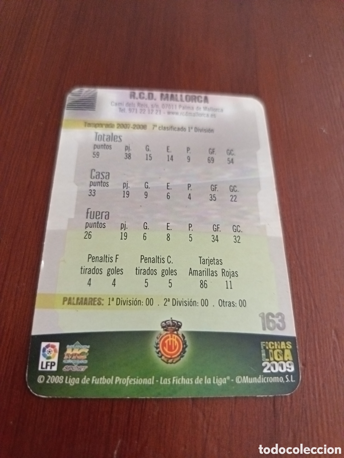 Cromos de f&uacute;tbol: Escudo R.C.D. Mallorca - Foto 2