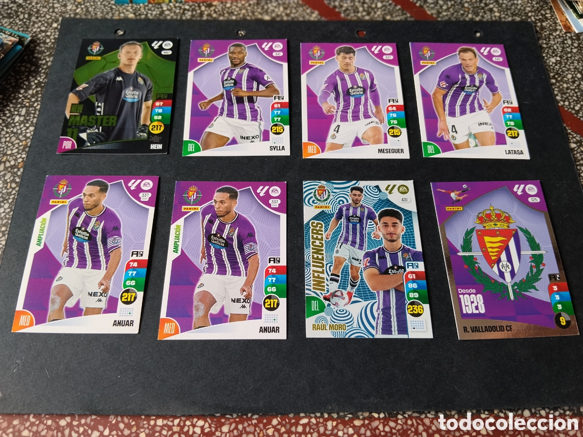 Cromos de f&uacute;tbol: 12 Cromos Futbol Real Valladolid