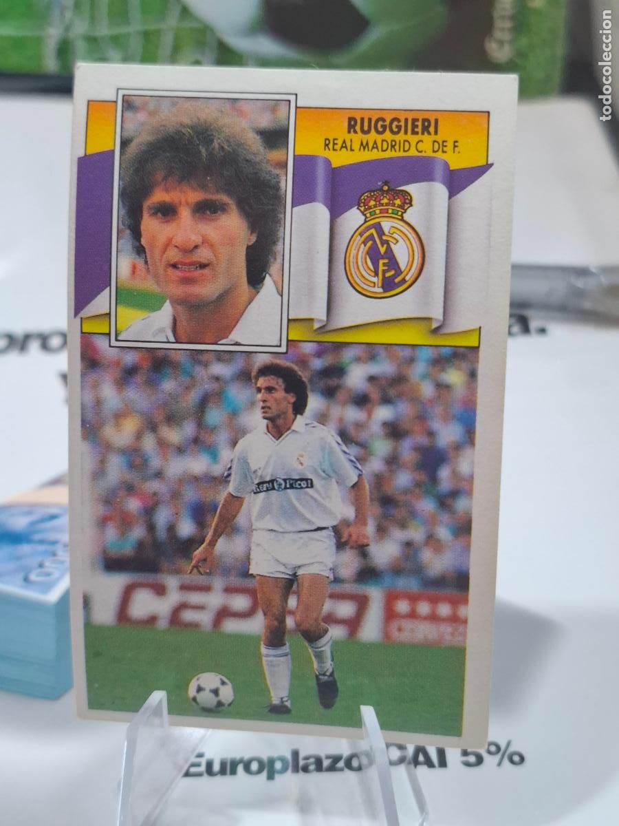 Football Stickers: RUGGIERI REAL MADRID BAJA LIGA 1990 1991 LIGA 90 91 EDICIONES ESTE NUNCA PEGADO
