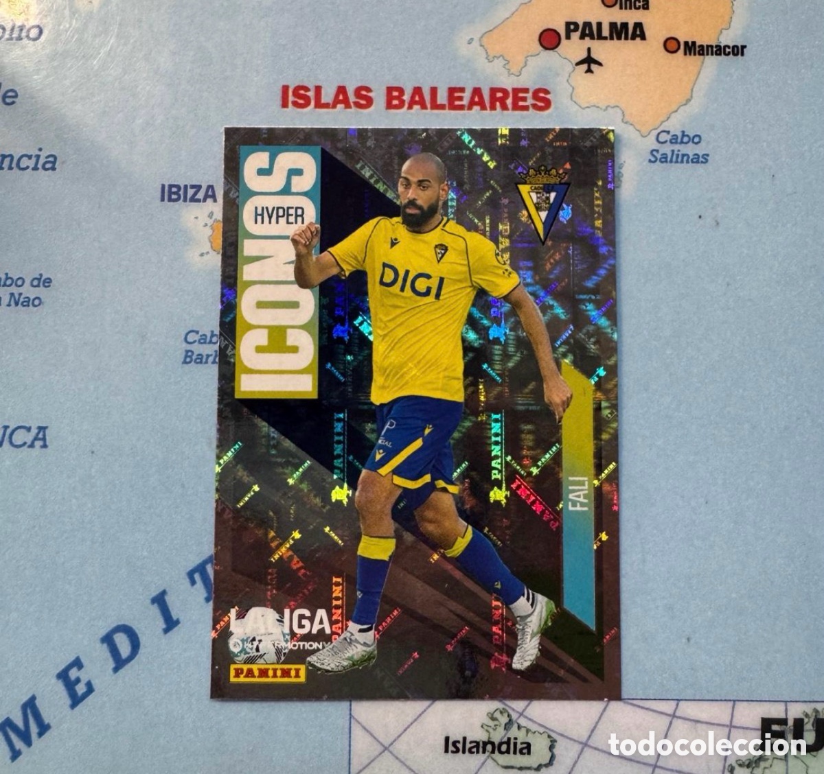 Cromos de f&uacute;tbol: Fali Hyper Iconos n&uacute;mero 459 del C&aacute;diz cromo liga Hypermotion 25-26 2025-2026