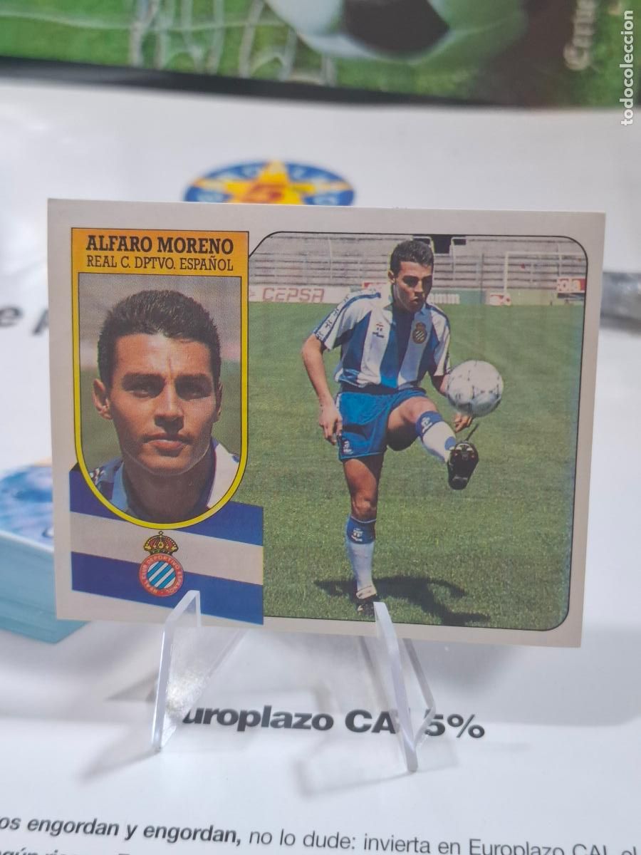 Football Stickers: ALFARO MORENO ADHESIVO ESPA&Ntilde;OL FICHAJE 31 LIGA 1991 1992 LIGA 91 92 EDICIONES ESTE NUNCA PEGADO