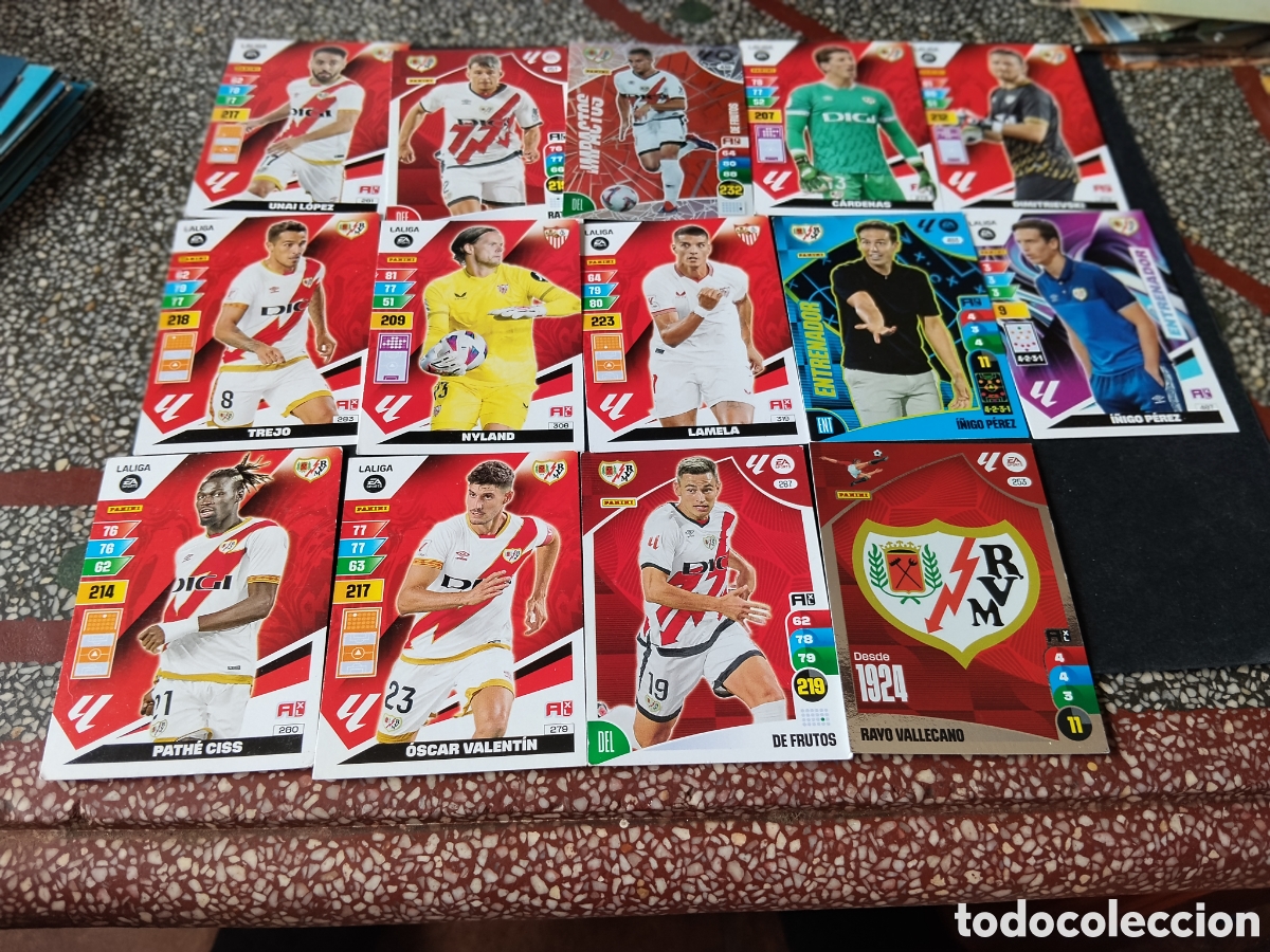 Cromos de f&uacute;tbol: 14 Cromos Futbol Rayo Vallecano