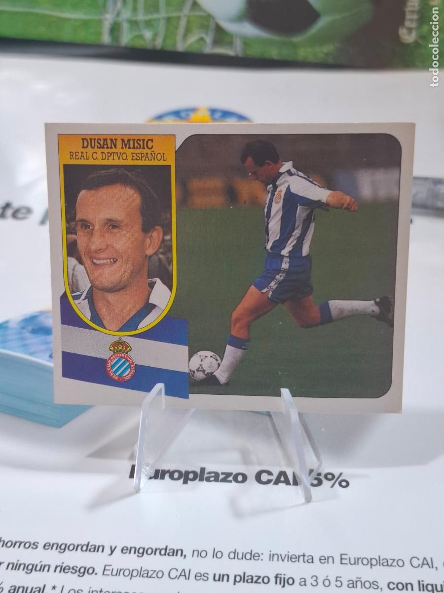Football Stickers: DUJAN MISIC ESPA&Ntilde;OL COLOCA LIGA 1991 1992 LIGA 91 92 EDICIONES ESTE LEVE DESPEGADO