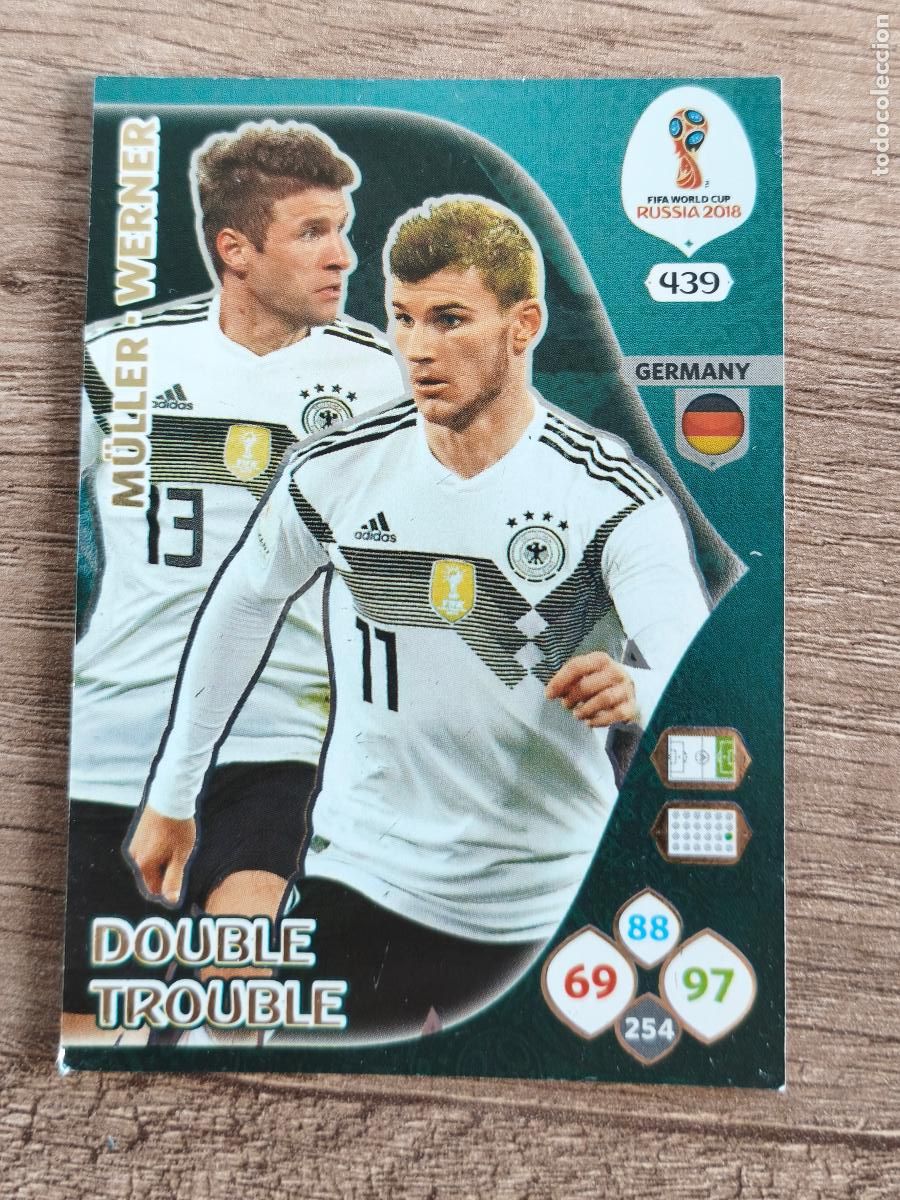 Cartes &agrave; collectionner de Football: muller werner, rusia 2018 fifa world cup double trouble