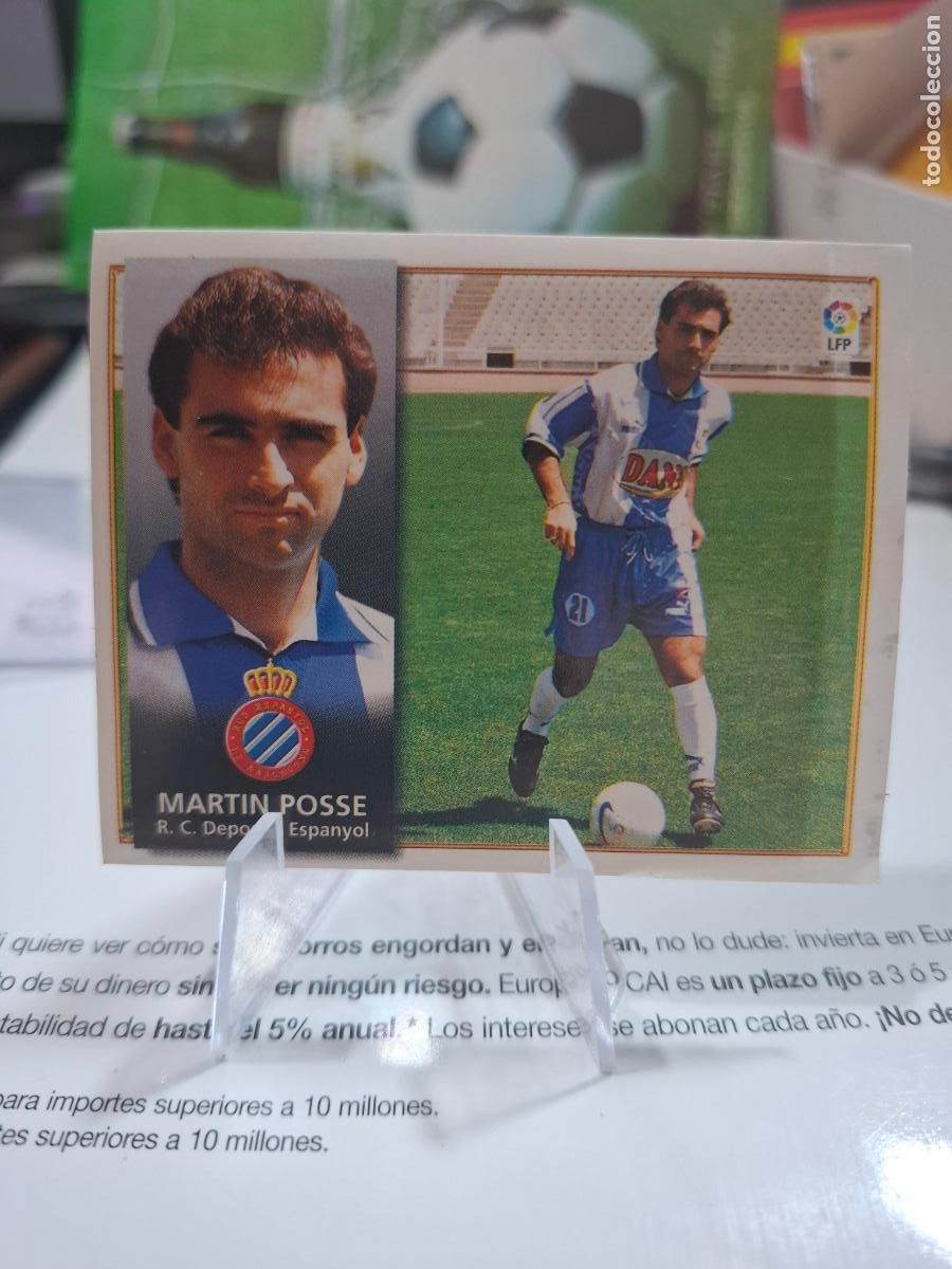 Cartes &agrave; collectionner de Football: MARTIN POSSE ESPANYOL ESPA&Ntilde;OL COLOCA LIGA 1998 1999 LIGA 98 99 EDICIONES ESTE VENTANA