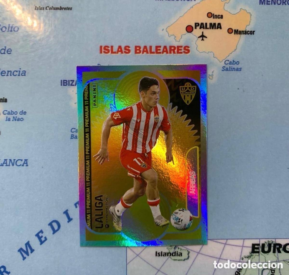 Cromos de f&uacute;tbol: Arribas premium del Almer&iacute;a cromo liga Hypermotion 25-26 2025-2026