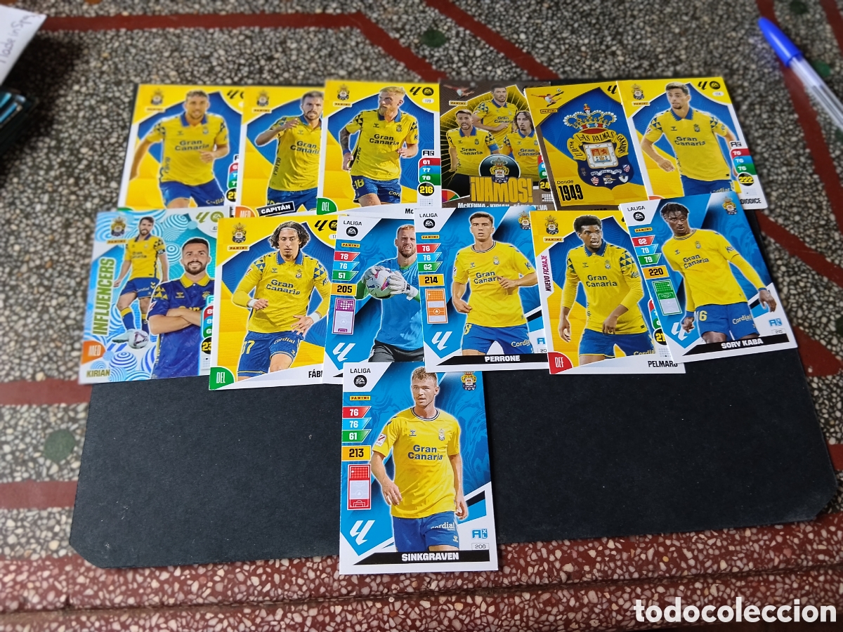 Cromos de f&uacute;tbol: 13 Cromos Las Palmas