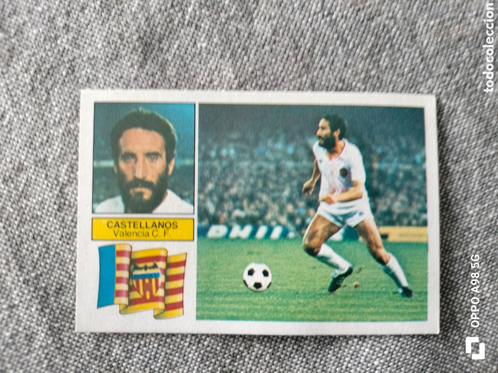 Cromos de f&uacute;tbol: Cromo Castellanos Valencia Ediciones Este liga temporada 82 83 1982 1983