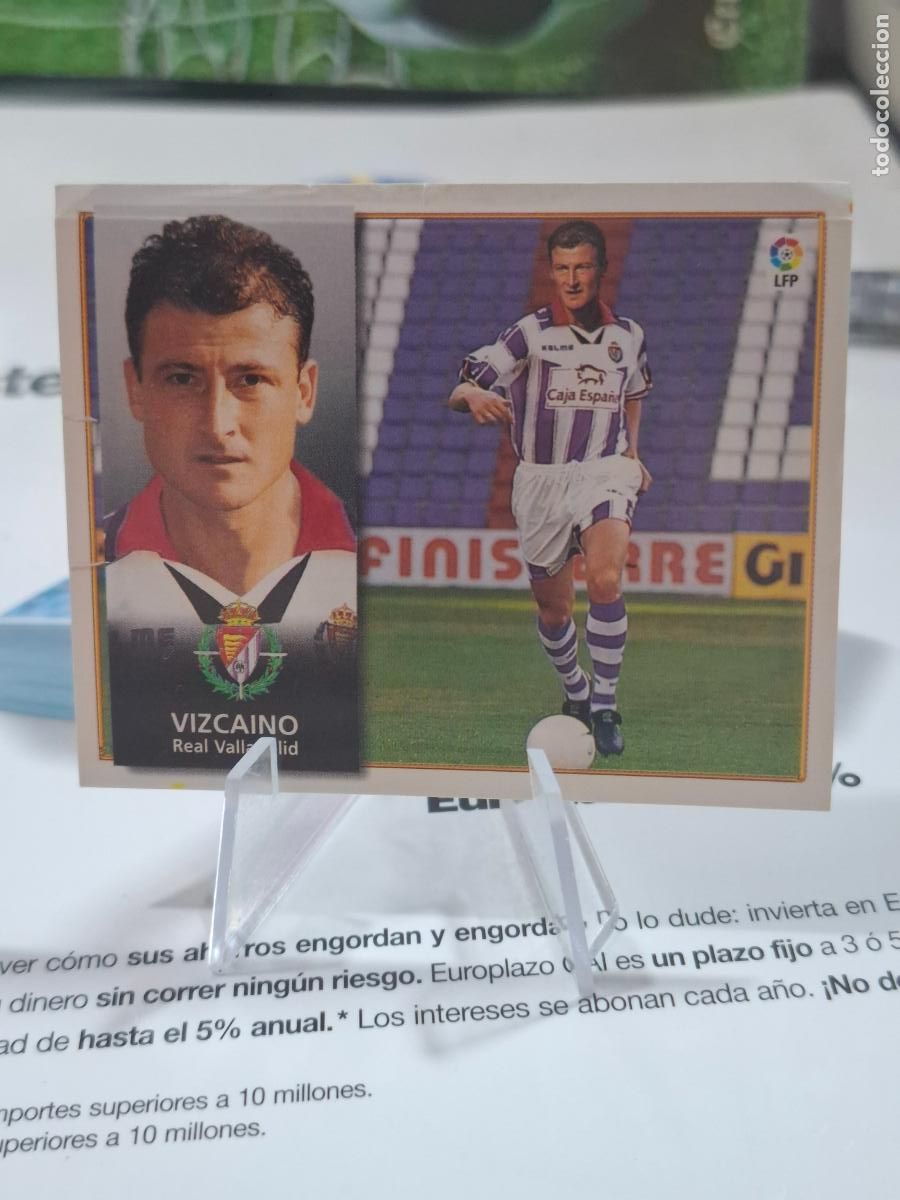 Cartes &agrave; collectionner de Football: VIZCAINO VALLADOLID COLOCA LIGA 1998 1999 LIGA 98 99 EDICIONES ESTE VENTANA