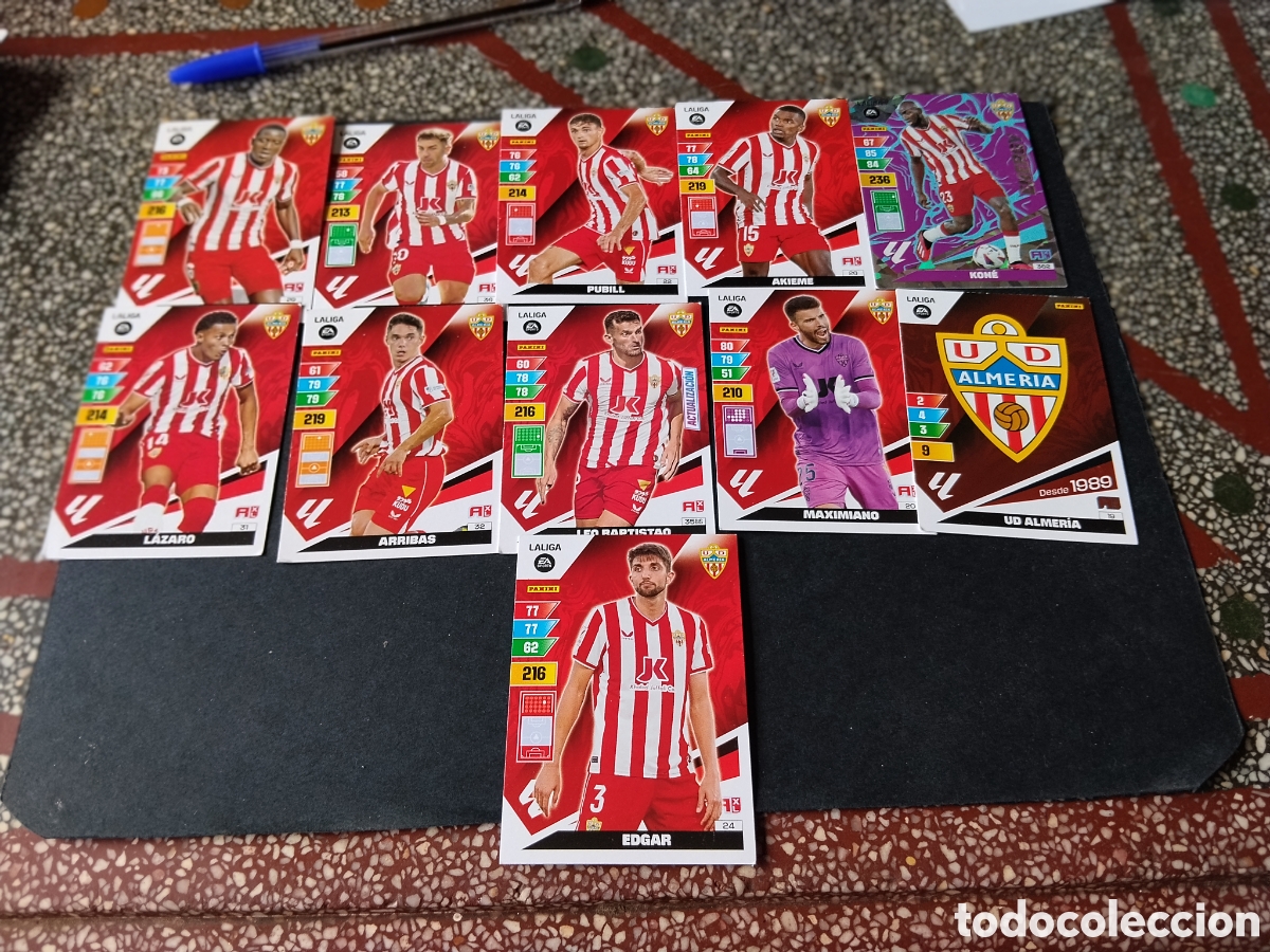 Cromos de f&uacute;tbol: 11 Cromos Almeria .....