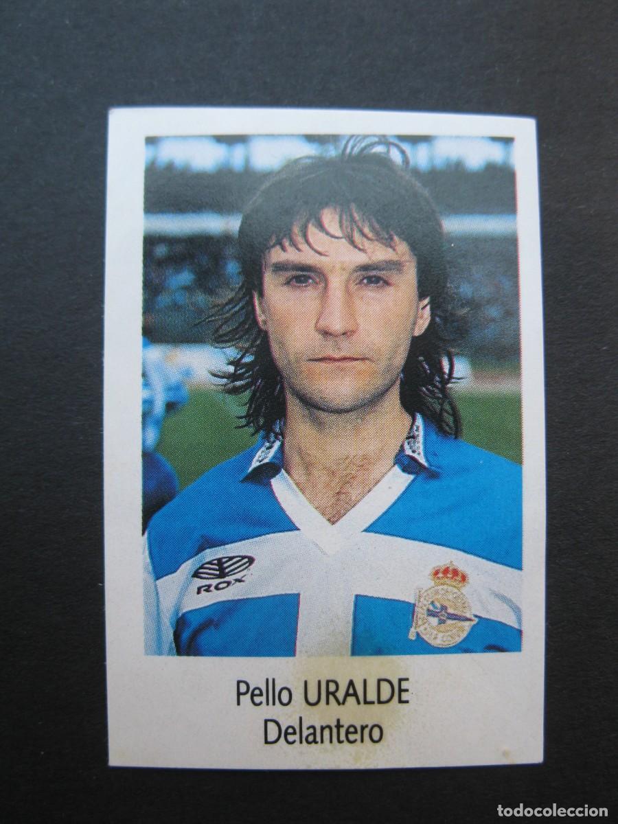 Cromos de f&uacute;tbol: URALDE (R.C. DEPORTIVO) - N&ordm; 71 - LIGA F&Uacute;TBOL 91-92 - BIMBO - NUNCA PEGADO.