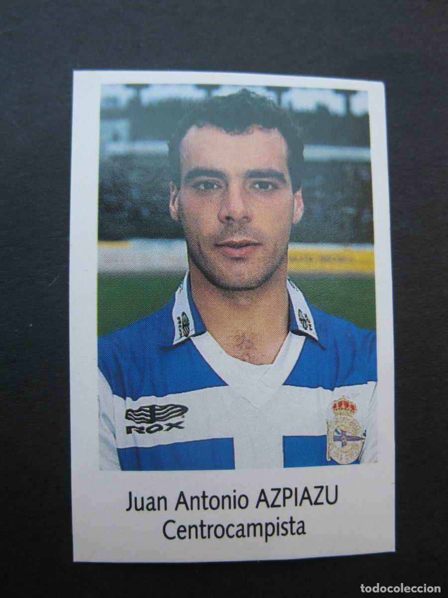Cromos de f&uacute;tbol: AZPIAZU (R.C. DEPORTIVO) - N&ordm; 67 - LIGA F&Uacute;TBOL 91-92 - BIMBO - NUNCA PEGADO.