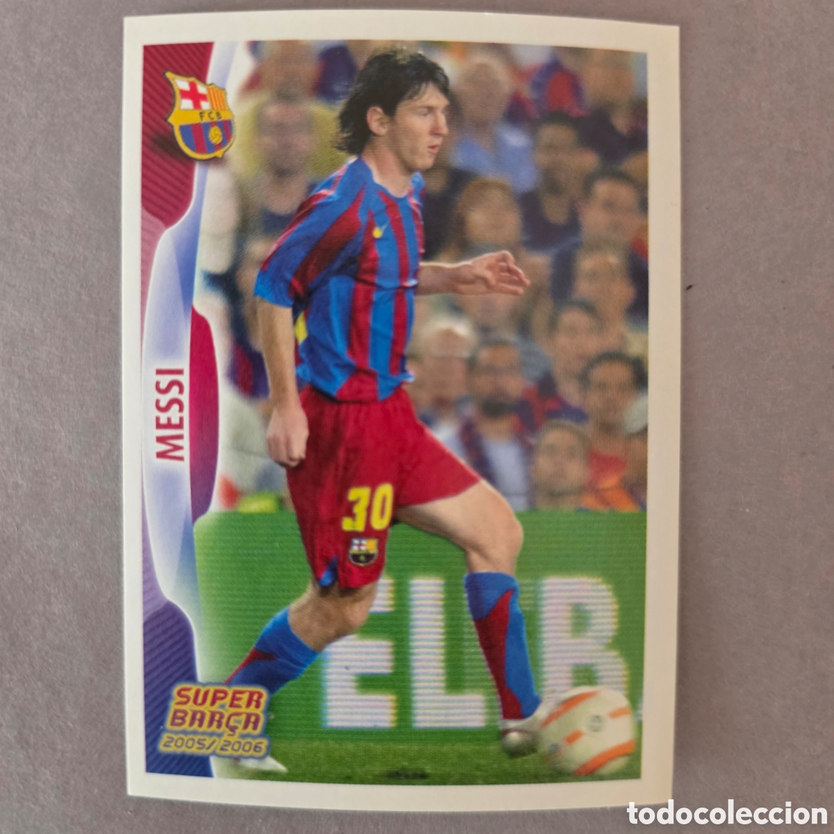 Football Stickers: Cromo Leo Messi - Super Bar&ccedil;a 2005/2006 - Panini Sports - N&uacute;mero 50