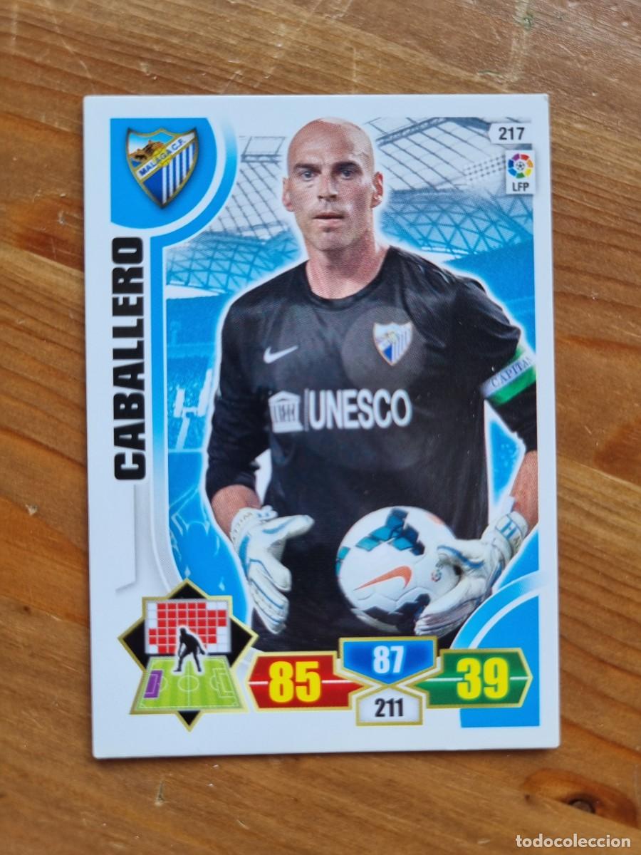 Cromos de f&uacute;tbol: 217 CABALLERO (M&aacute;laga CF). Liga 2013 2014 13 14 Adrenalyn XL