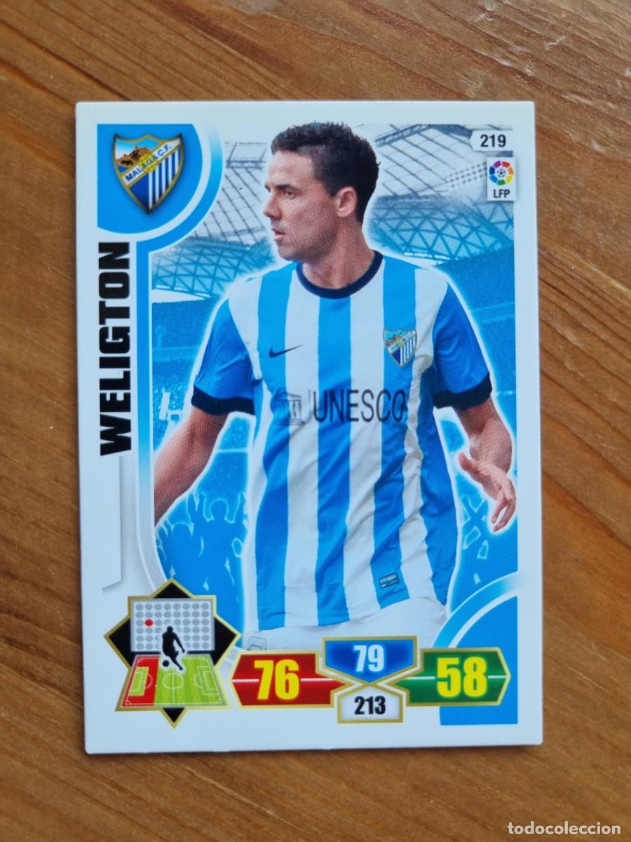 Cromos de f&uacute;tbol: 219 WELIGTON (M&aacute;laga CF). Liga 2013 2014 13 14 Adrenalyn XL