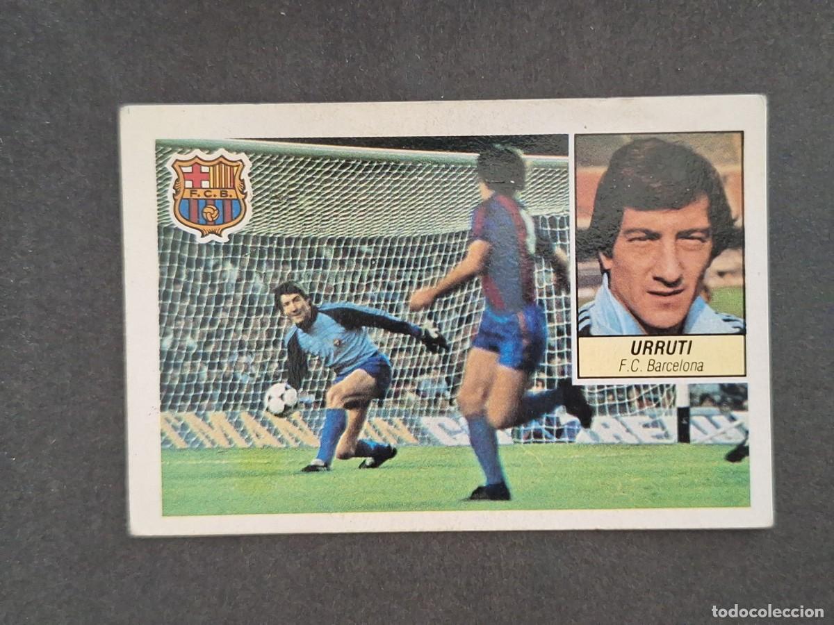 Cromos de f&uacute;tbol: L5 URRUTI F. C. BARCELONA LIGA ESTE 1984 1985 84 85 DESPEGADO RECUPERADO