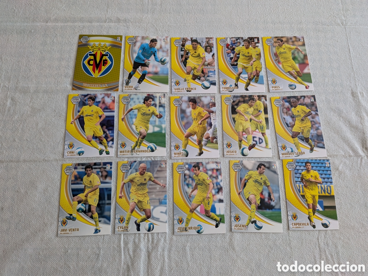 Football Stickers: LOTE DE 15 CARTAS DIFERENTES VILLARREAL MEGACRACKS 2007 2008. 07/08.