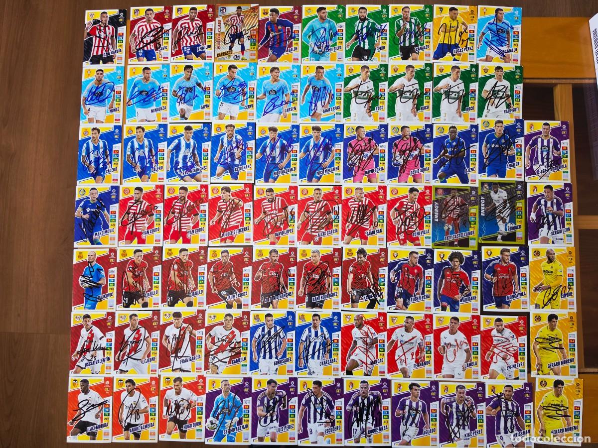 Football Stickers: Lote de 75 cromos firmados con aut&oacute;grafos de Panini Adrenalyn 2023, incluye Oyarzabal Balde R&uuml;diger