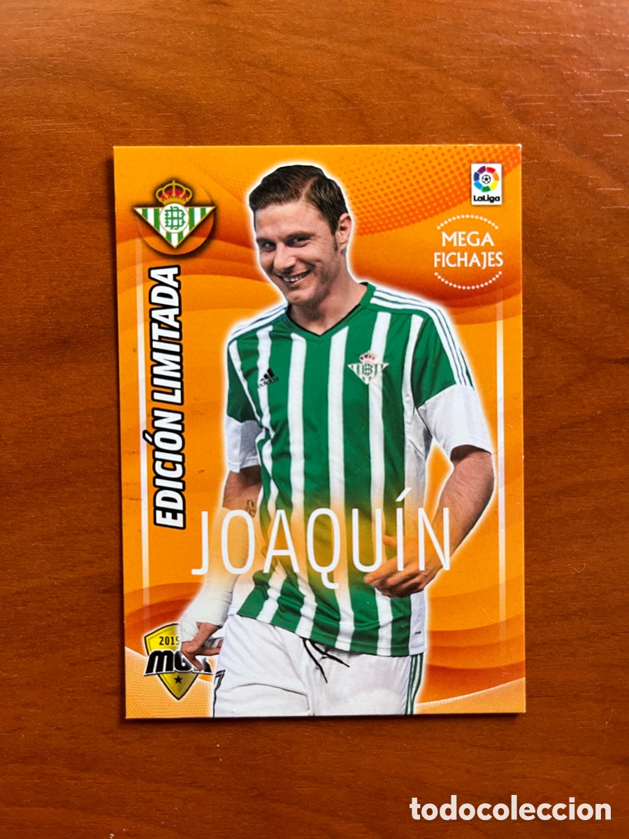 Football Stickers: EDICI&Oacute;N LIMITADA JOAQUIN MEGACRACKS 2015 2016 MGK 15 16 CROMO PANINI FUTBOL N 105 B BETIS