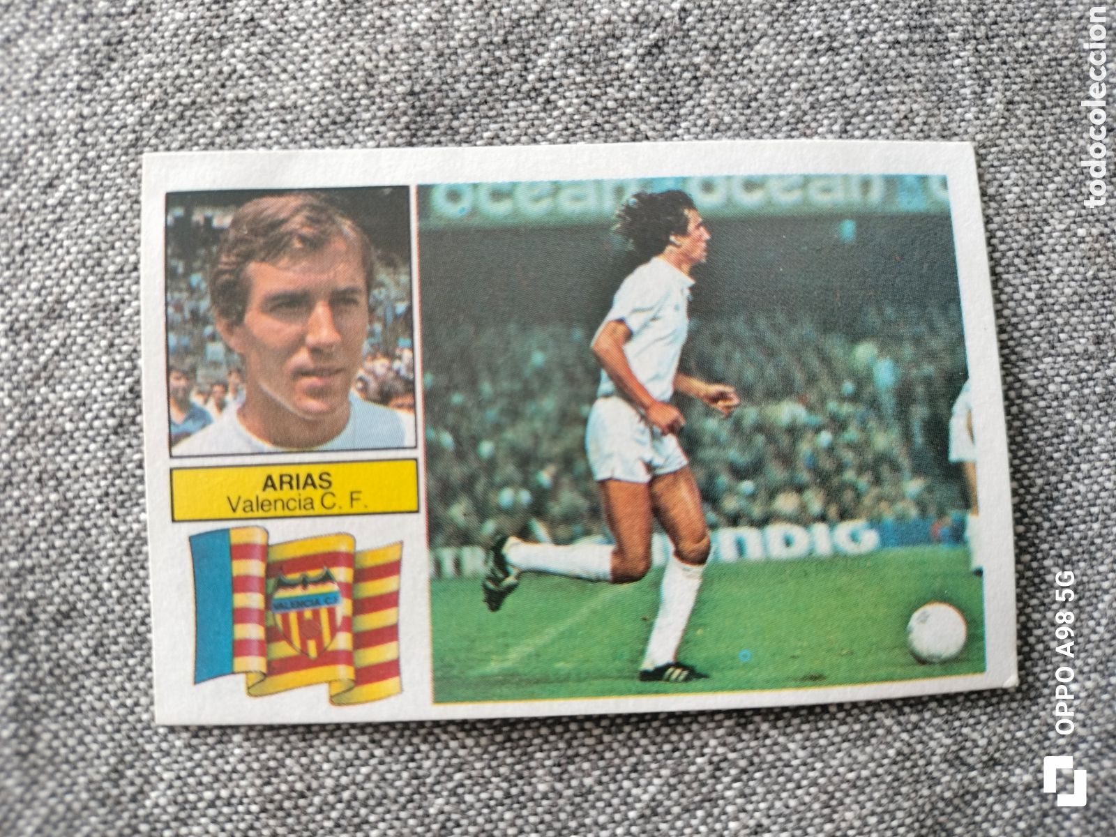 Cromos de f&uacute;tbol: Cromo Arias Valencia Ediciones Este liga temporada 82 83 1982 1983