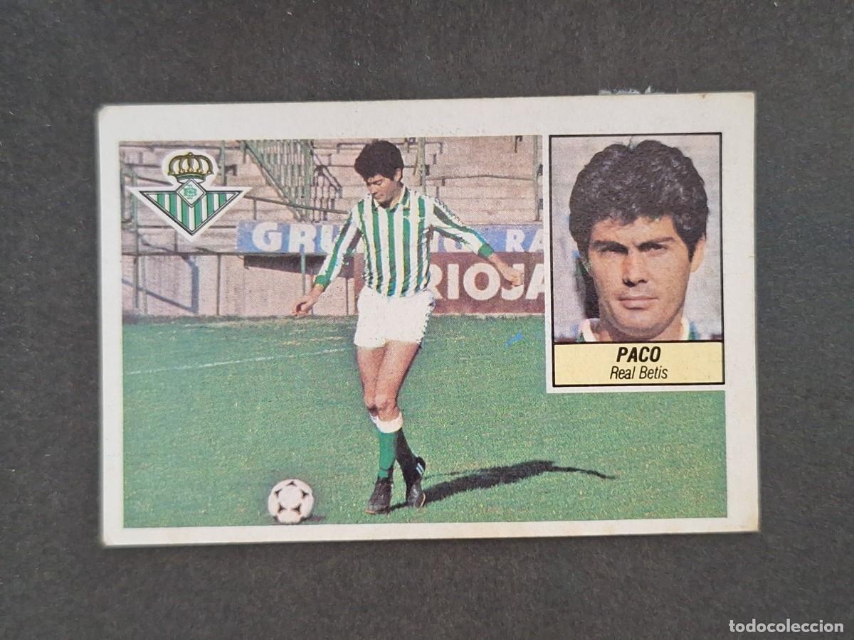 Cromos de f&uacute;tbol: L5 PACO REAL BETIS BALOMPIE LIGA ESTE 1984 1985 84 85 DESPEGADO RECUPERADO