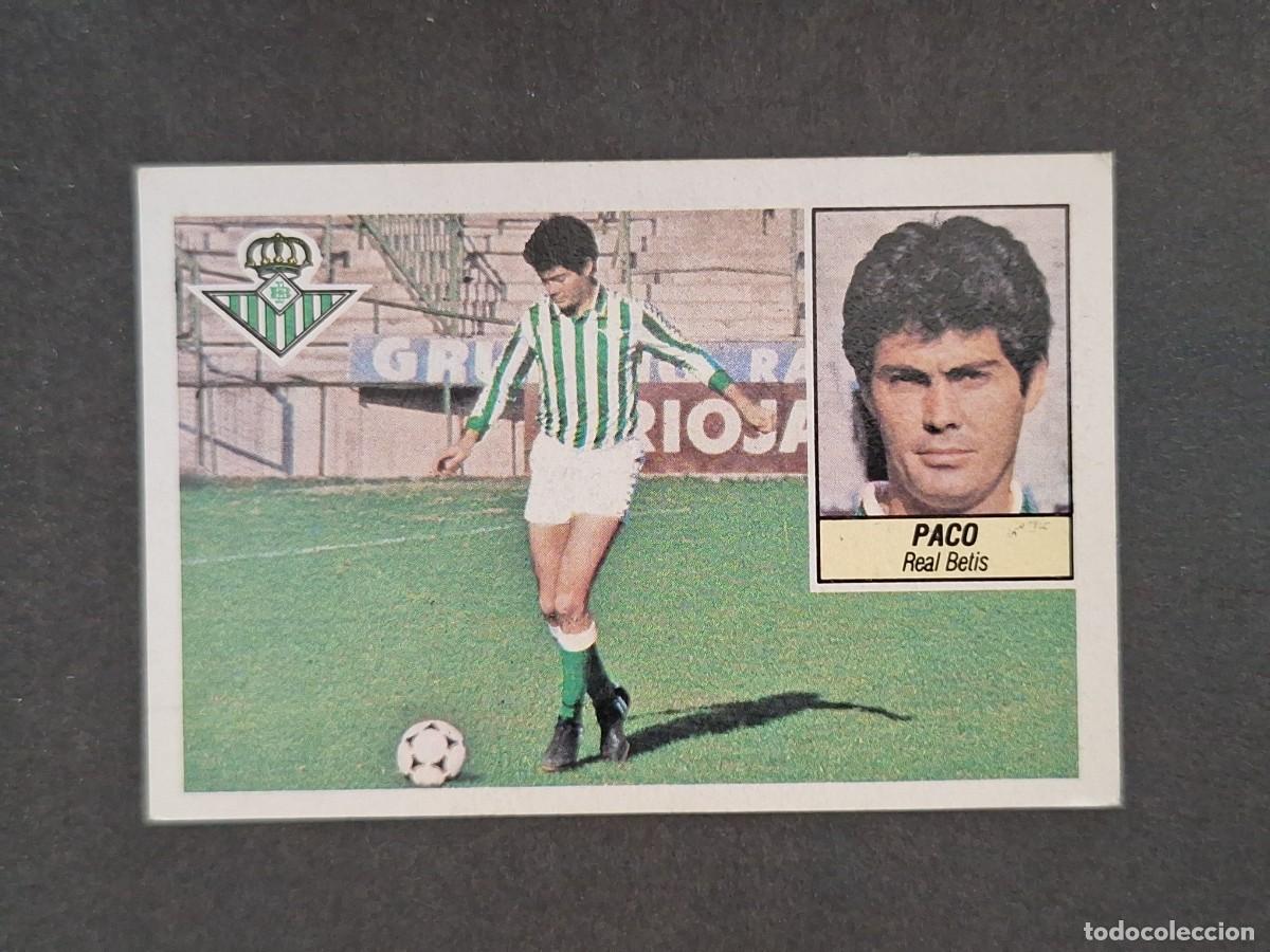 Cromos de f&uacute;tbol: L5 PACO REAL BETIS BALOMPIE LIGA ESTE 1984 1985 84 85 DESPEGADO RECUPERADO